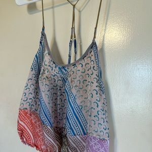 Multi colored tank blouse